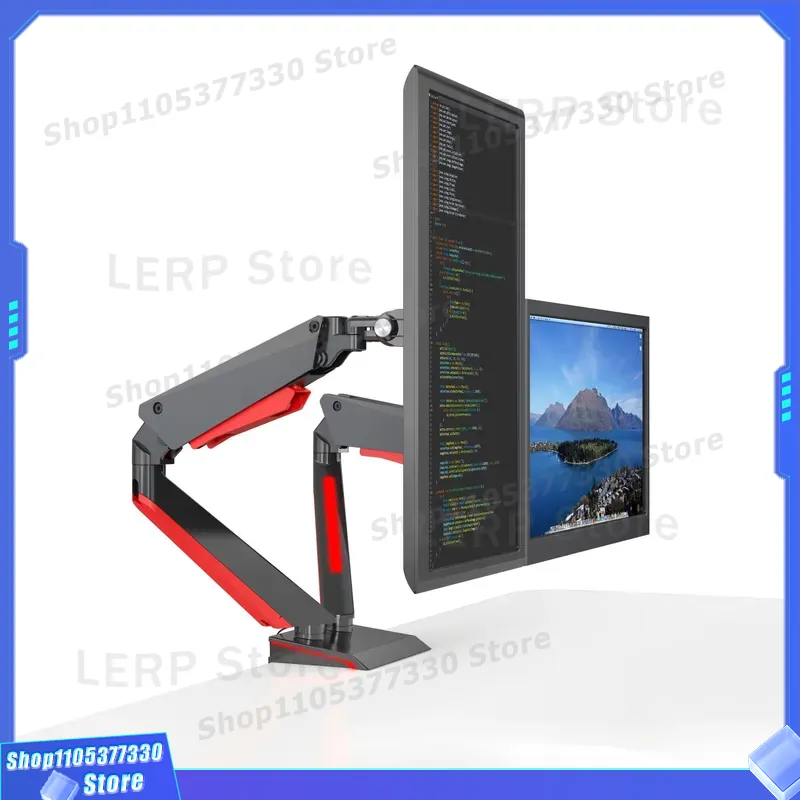 Desk Setup Dual Monitor - حامل شاشة مزدوج من الألومنيوم مقاس