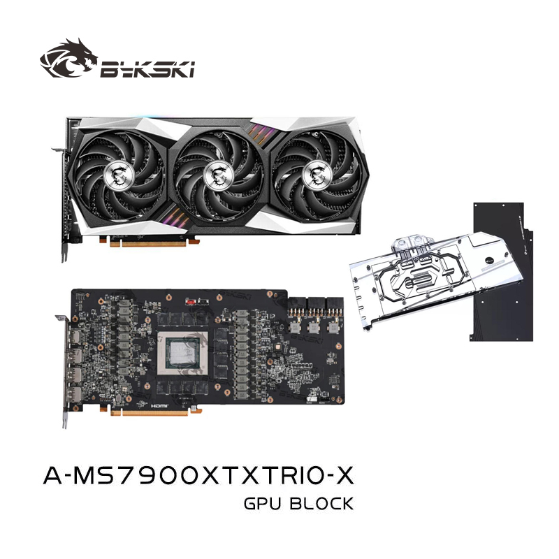 Amd Vga Rx 7900 Xtx - Bykski A-MS7900XTXTRIO-X استخدام كتلة المياه لـ