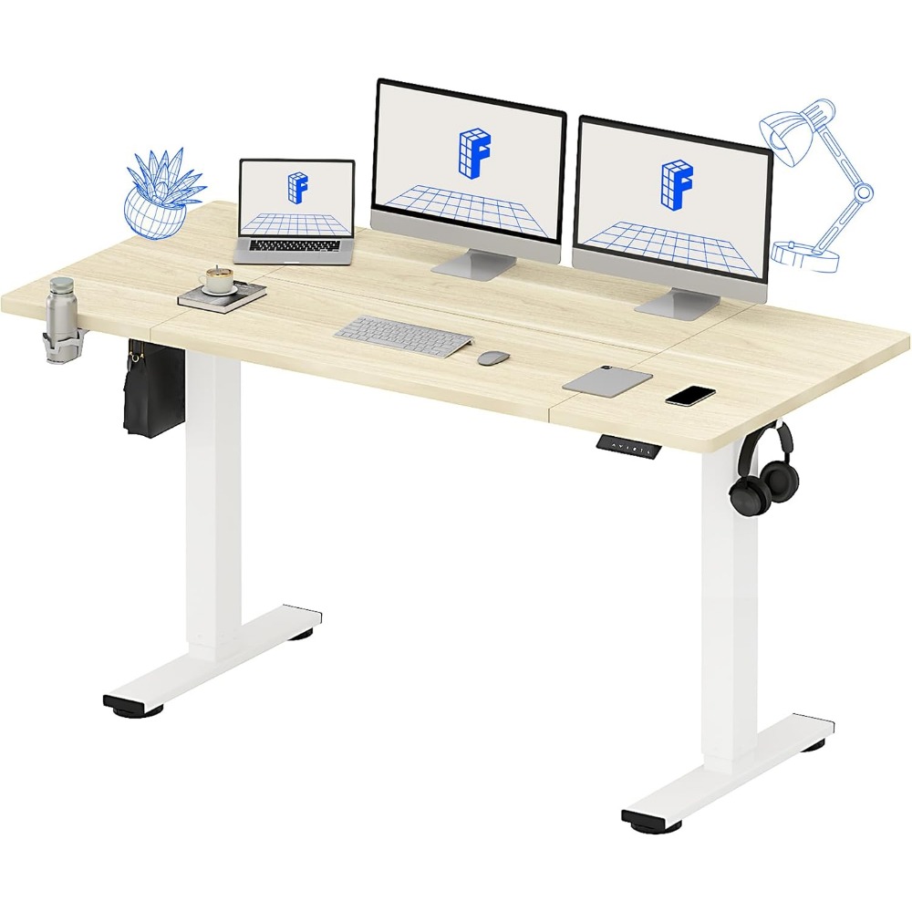 Desk Setup Office - مكتب كهربائي قابل للوقوف من FLEXISPOT،