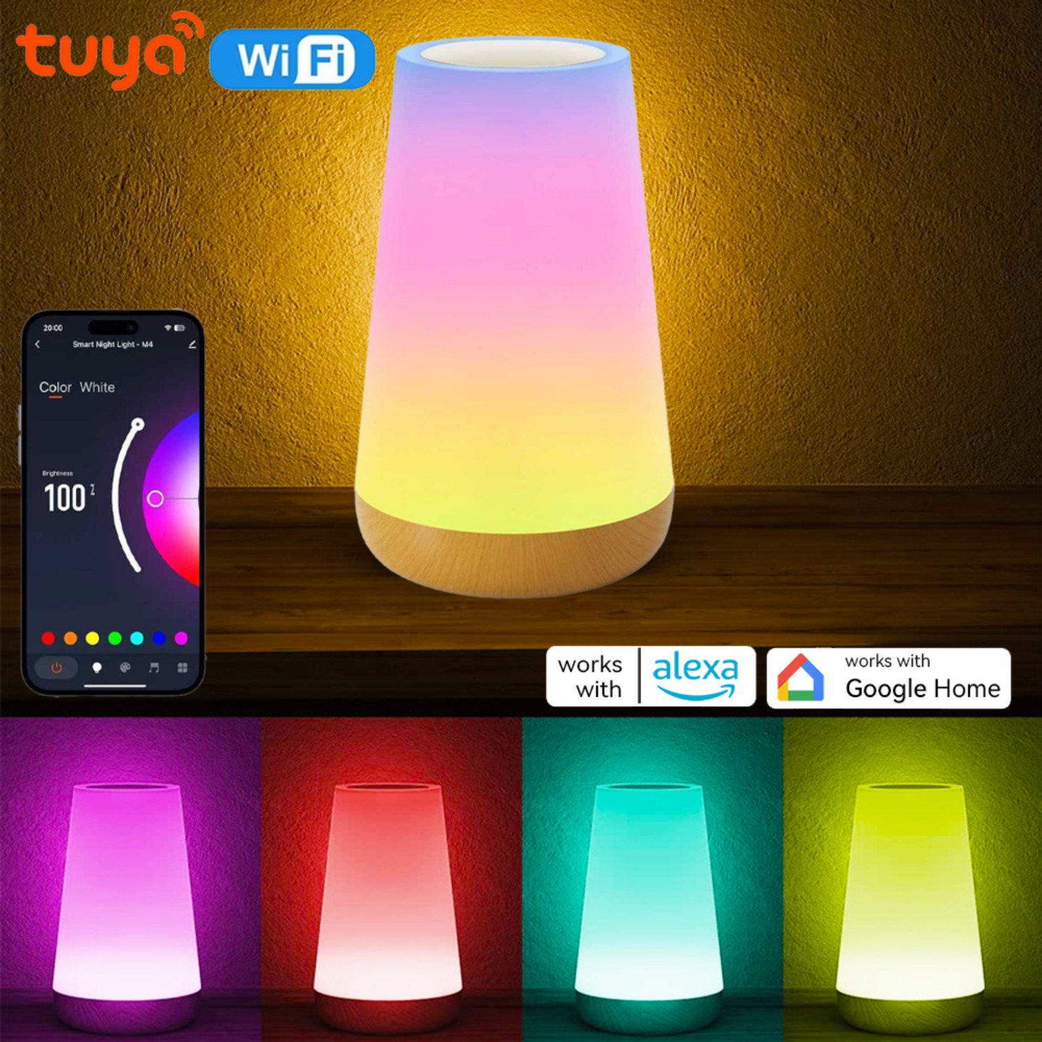Desk Setup Rgb - مصباح طاولة ذكي قابل لإعادة الشحن