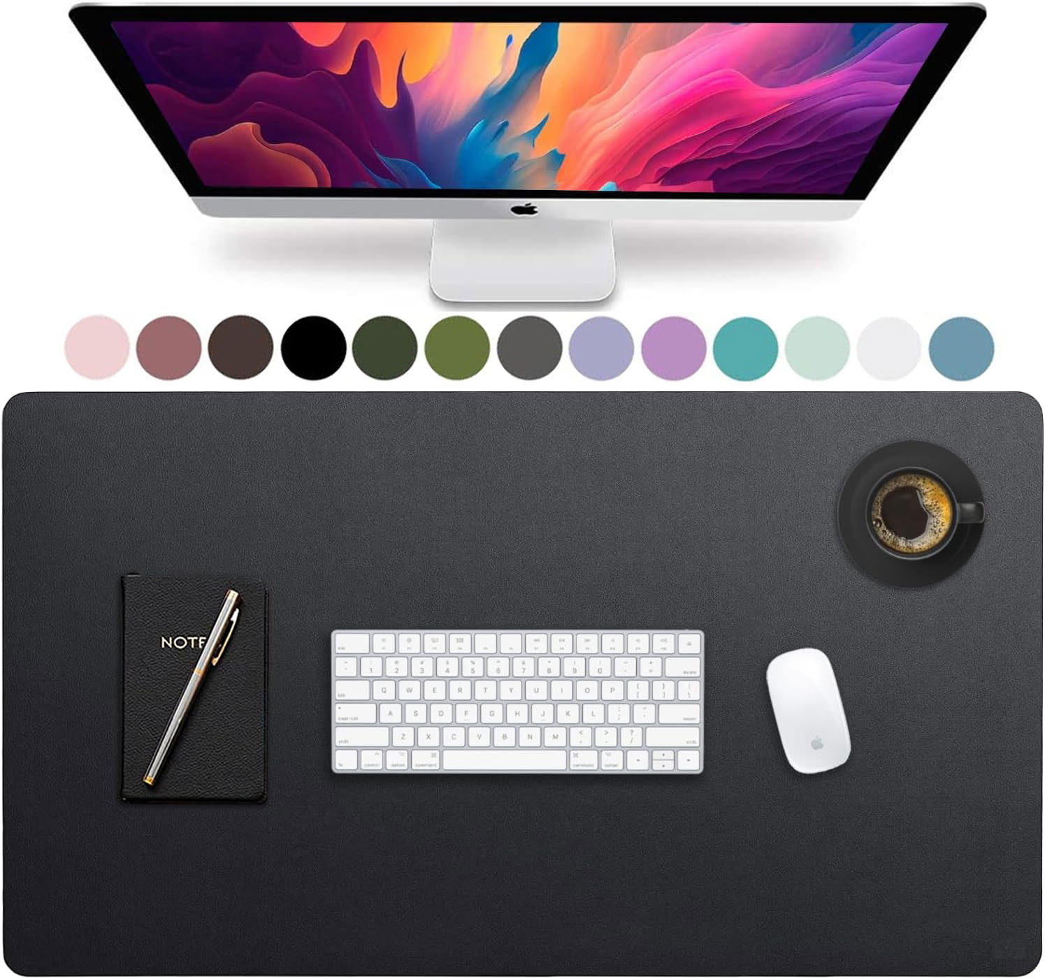 Desk Pad Leather Large - لوحة مكتب جلدية كبيرة الحجم، وسادة