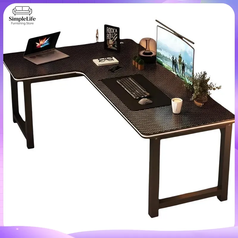 Desk Setup Office - مكتب ألعاب زاوي مع رف تخزين