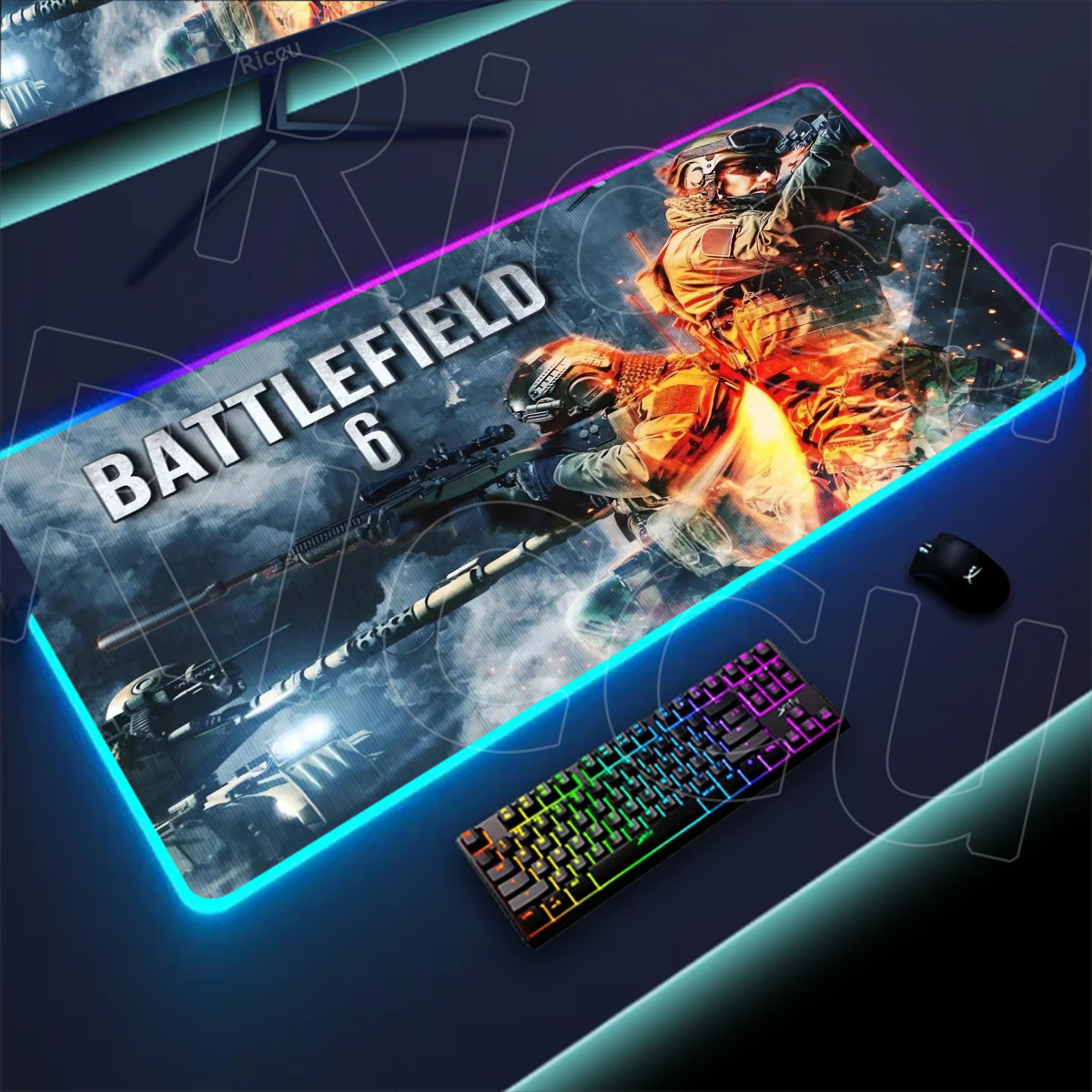 Desk Setup Rgb - جديد ألعاب Rgb حصيرة مكتبية الضوء