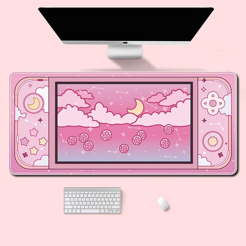 Desk Setup Tech - القمر والنجوم كبيرة مكتب حصيرة Kawaii