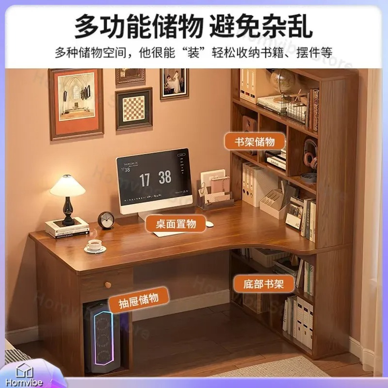 Desk Setup Dual Monitor - مكتب كمبيوتر على شكل حرف L