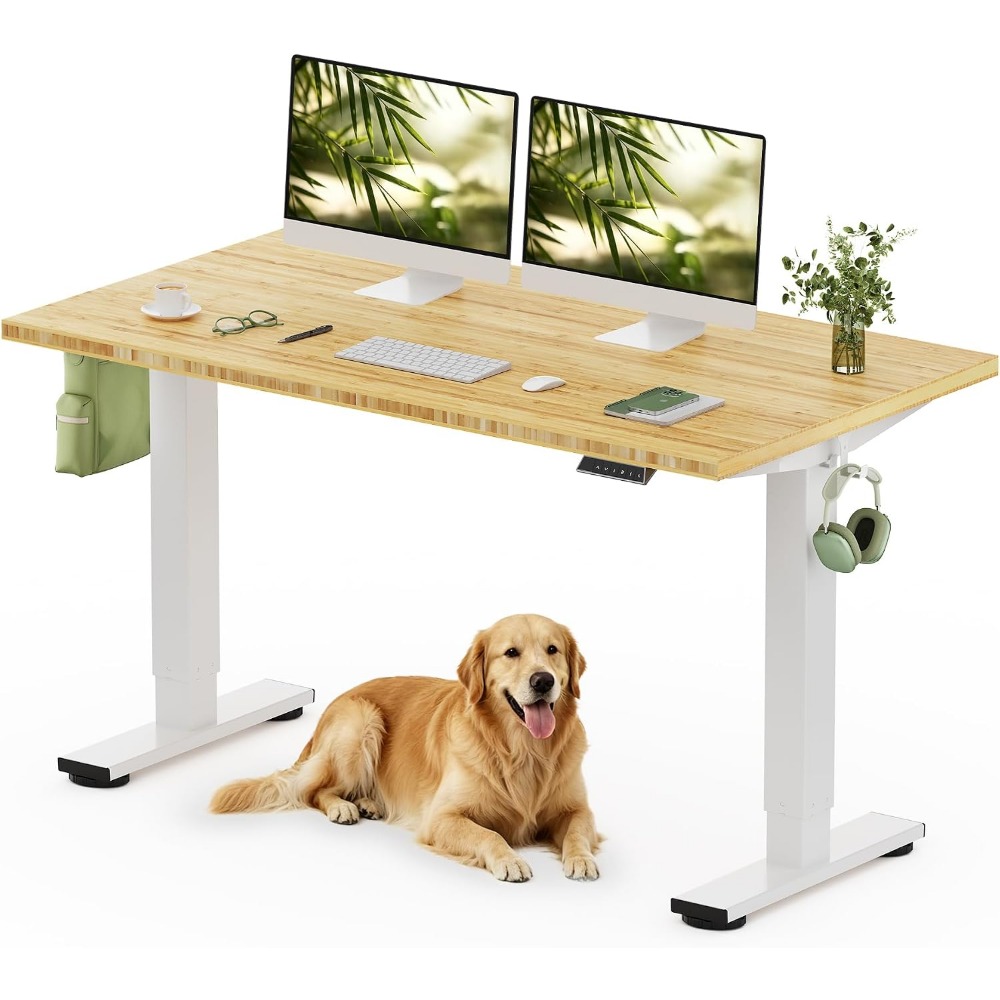Desk Setup Office - مكتب فليكسسبوت القائم من الخيزران الصلب