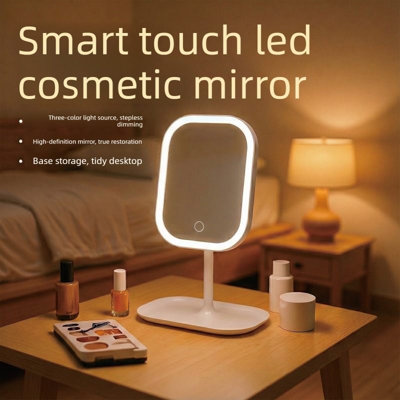 Desk Setup Light - مرآة تجميل حديثة بإضاءة LED للمكتب،