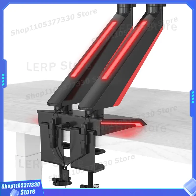 حامل شاشة مزدوج من الألومنيوم  - مراجعة Desk Setup Dual Monitor وسعره