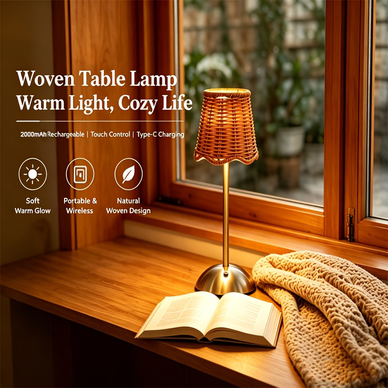 مصباح طاولة فني من الروطان الم - مراجعة Desk Setup Light وسعره