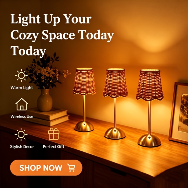 مصباح طاولة فني من الروطان الم - مراجعة Desk Setup Light وسعره