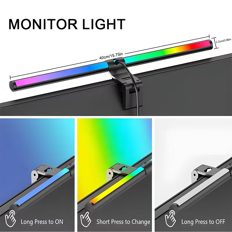 شريط إضاءة LED لشاشة الكمبيوتر - مراجعة Desk Setup Rgb وسعره
