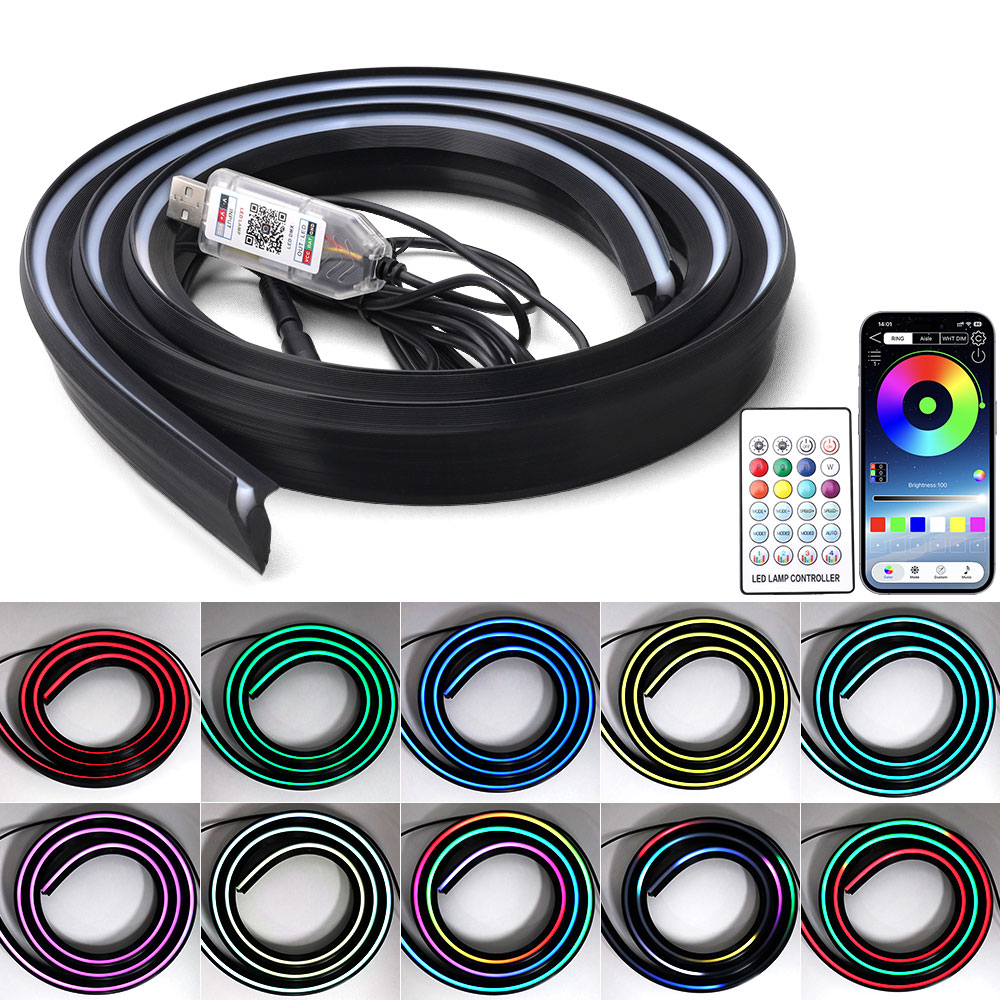 شريط إضاءة محيطية لزجاج السيار - مراجعة Ambient Light Bar Usb وسعره
