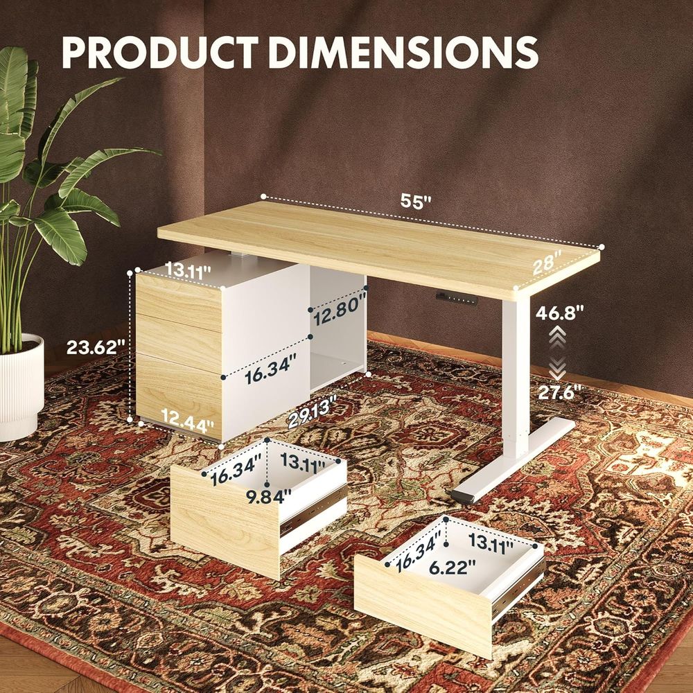 مكتب قابل للرفع بمحركين كبيرين - مراجعة Desk Setup Dual Monitor وسعره