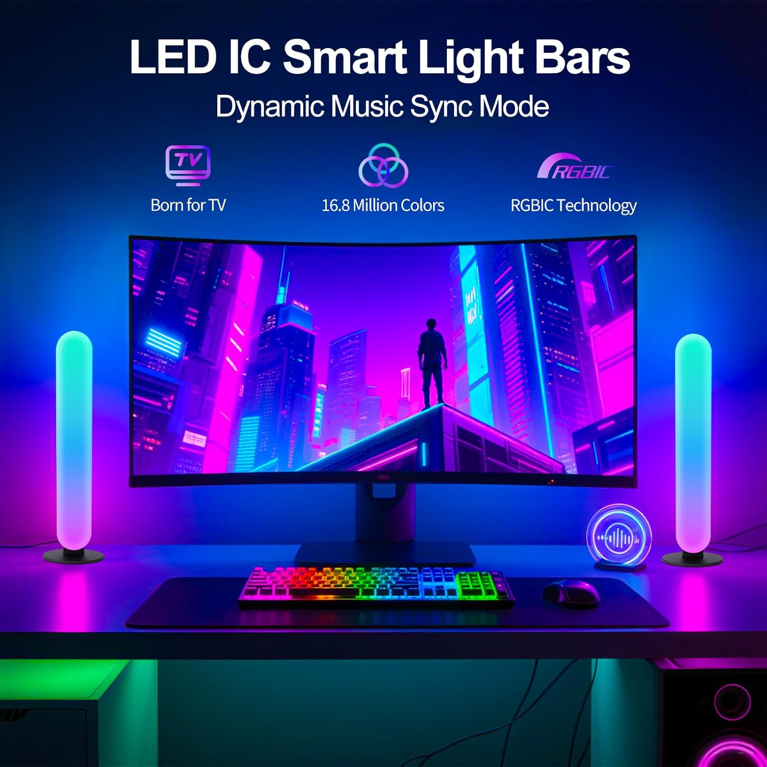 شريط إضاءة LED بلاستيكي متعدد  - مراجعة Ambient Light Bar Usb وسعره