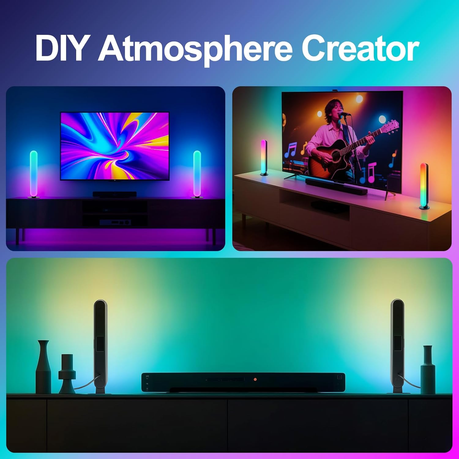 شريط إضاءة LED بلاستيكي متعدد  - مراجعة Ambient Light Bar Usb وسعره