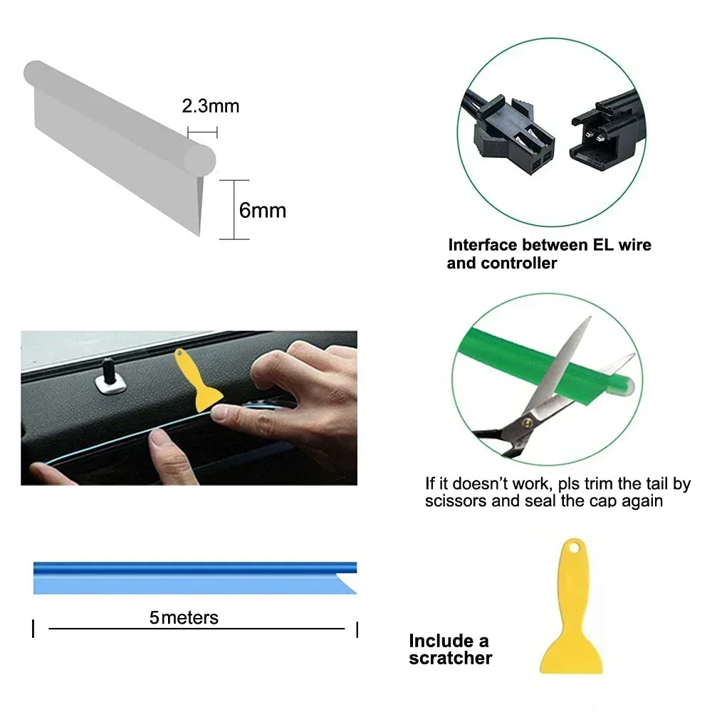 إضاءة داخلية للسيارة بطول 1/3/ - مراجعة Ambient Light Bar Usb وسعره