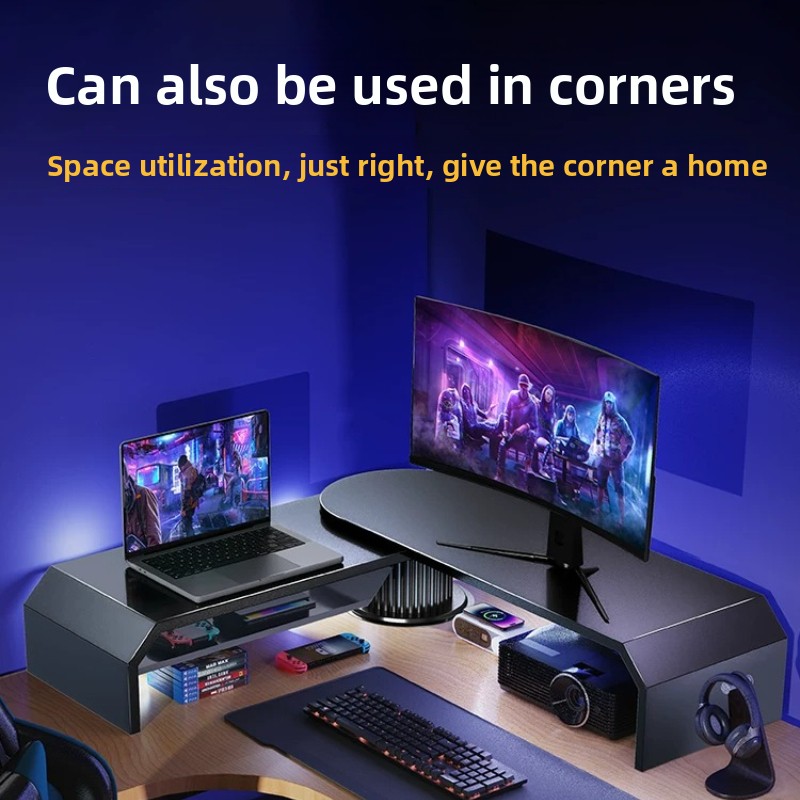 حامل شاشة مزدوج للألعاب، رافع  - مراجعة Desk Setup Dual Monitor وسعره