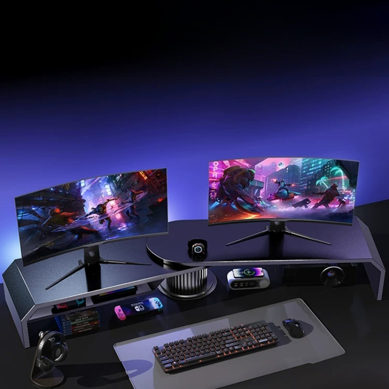 حامل شاشة مزدوج للألعاب، رافع  - مراجعة Desk Setup Dual Monitor وسعره