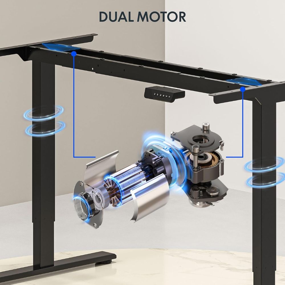 مكتب كهربائي قابل للوقوف مقاس  - مراجعة Desk Setup Dual Monitor وسعره