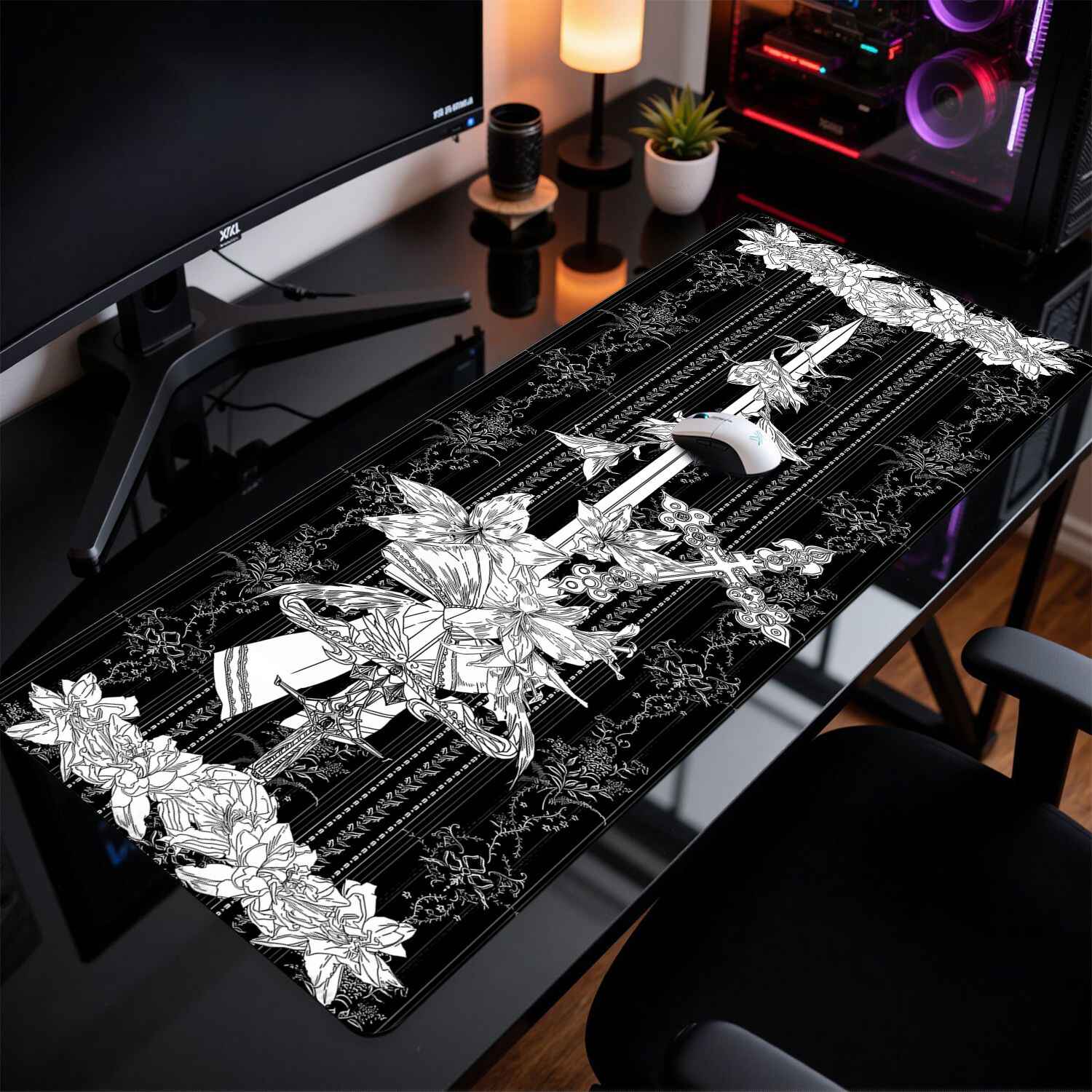 لوحة ماوس بتصميم مبنى قوطي من  - مراجعة Desk Setup Rug وسعره