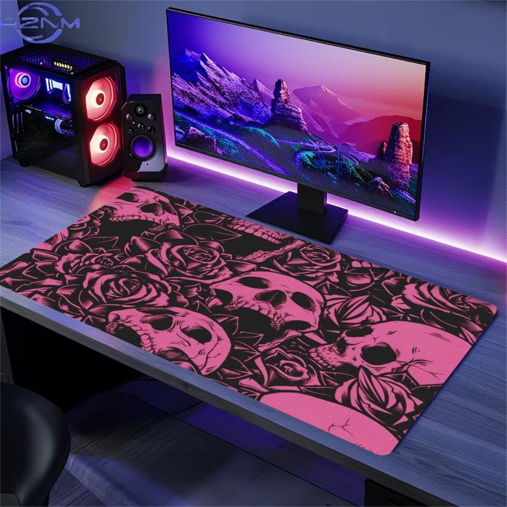بساط مكتب ممتد بتصميم جمجمة ور - مراجعة Desk Setup With Laptop وسعره
