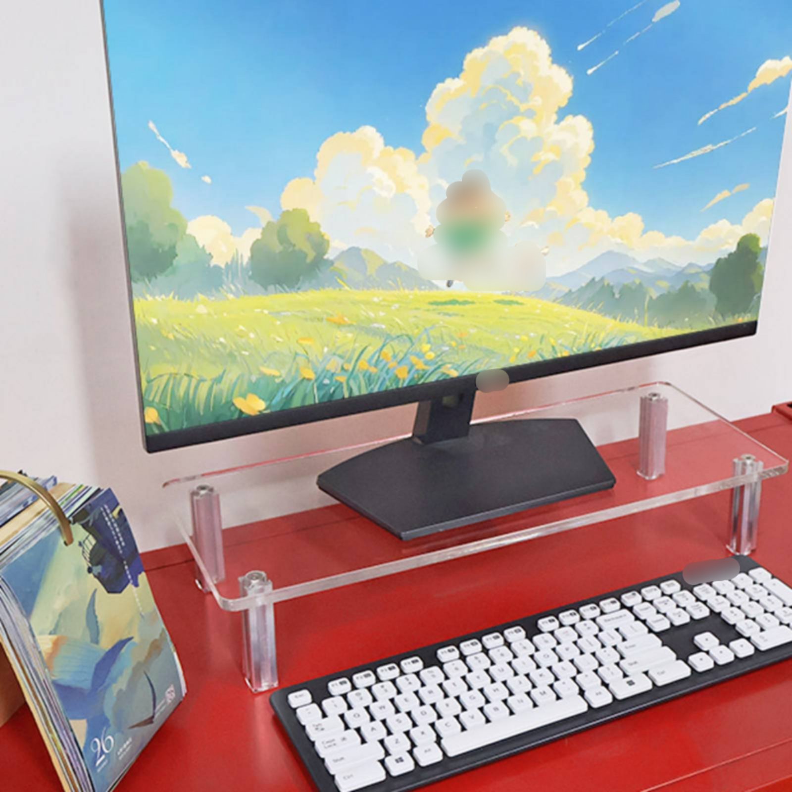 حامل شاشة أكريليك شفاف وسهل ال - مراجعة Desk Setup Accessories وسعره