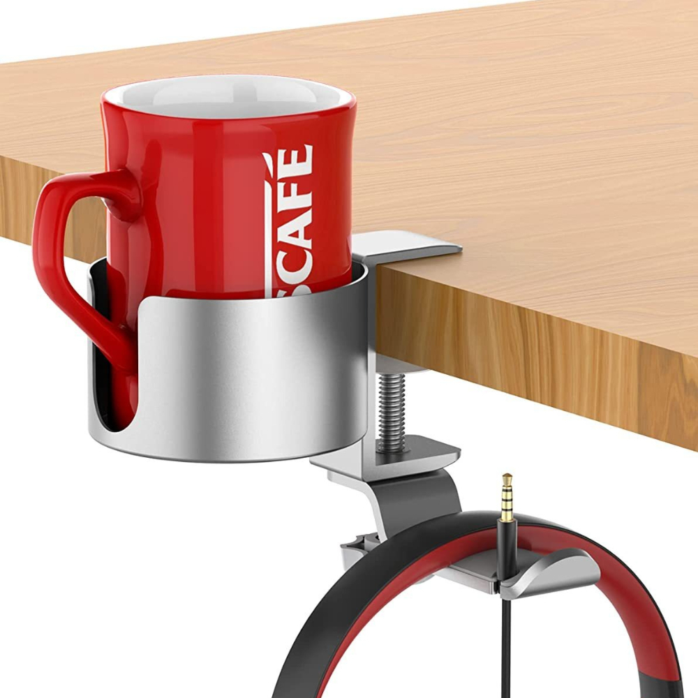 360 °   حامل سماعات رأس دوار ل - مراجعة Desk Setup Office وسعره