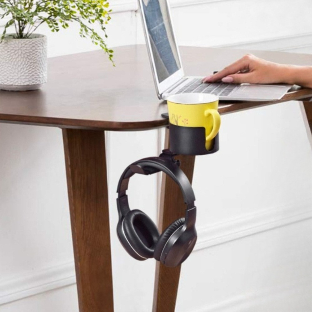 360 °   حامل سماعات رأس دوار ل - مراجعة Desk Setup Office وسعره