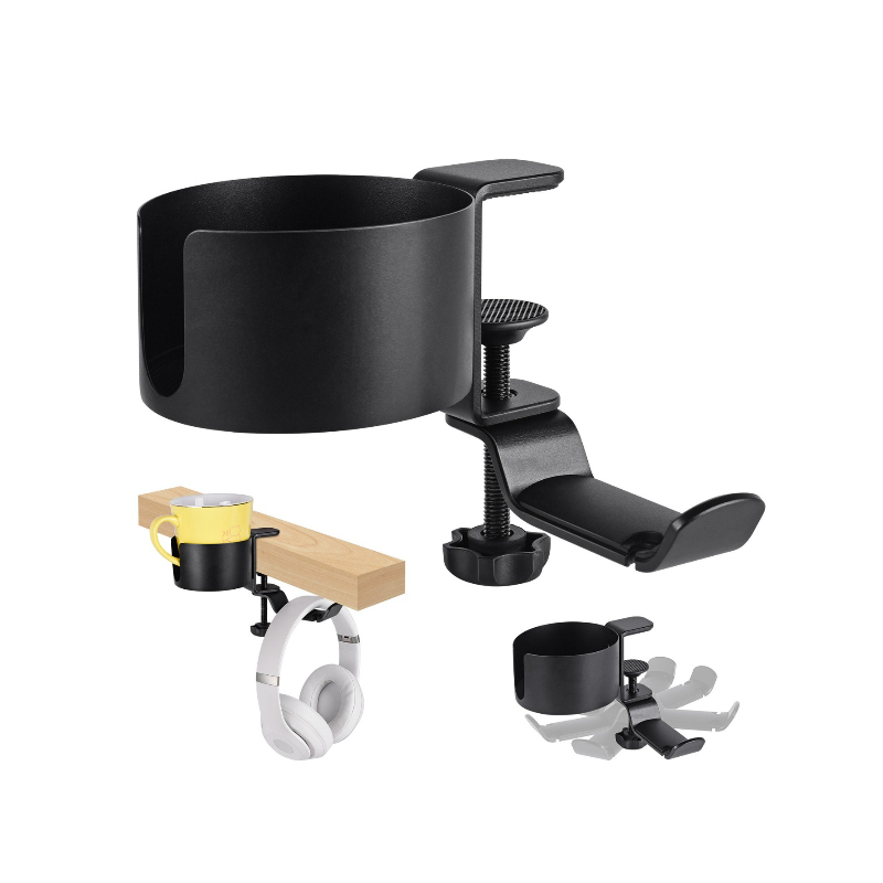 360 °   حامل سماعات رأس دوار ل - مراجعة Desk Setup Office وسعره