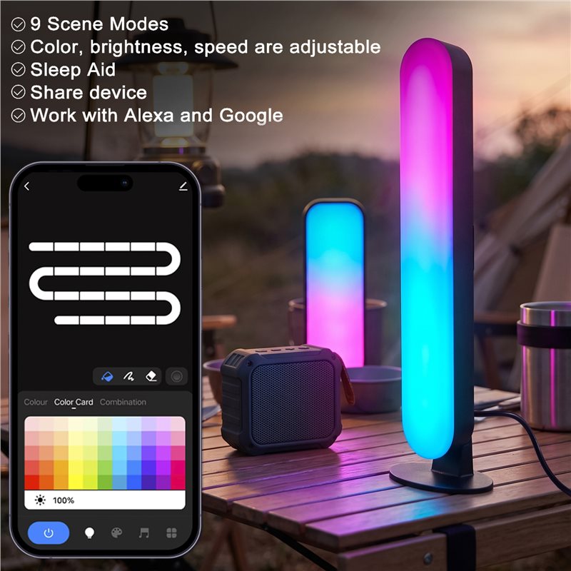 ضوء LED مزود بمستشعر موسيقى AB - مراجعة Ambient Light Bar Usb وسعره