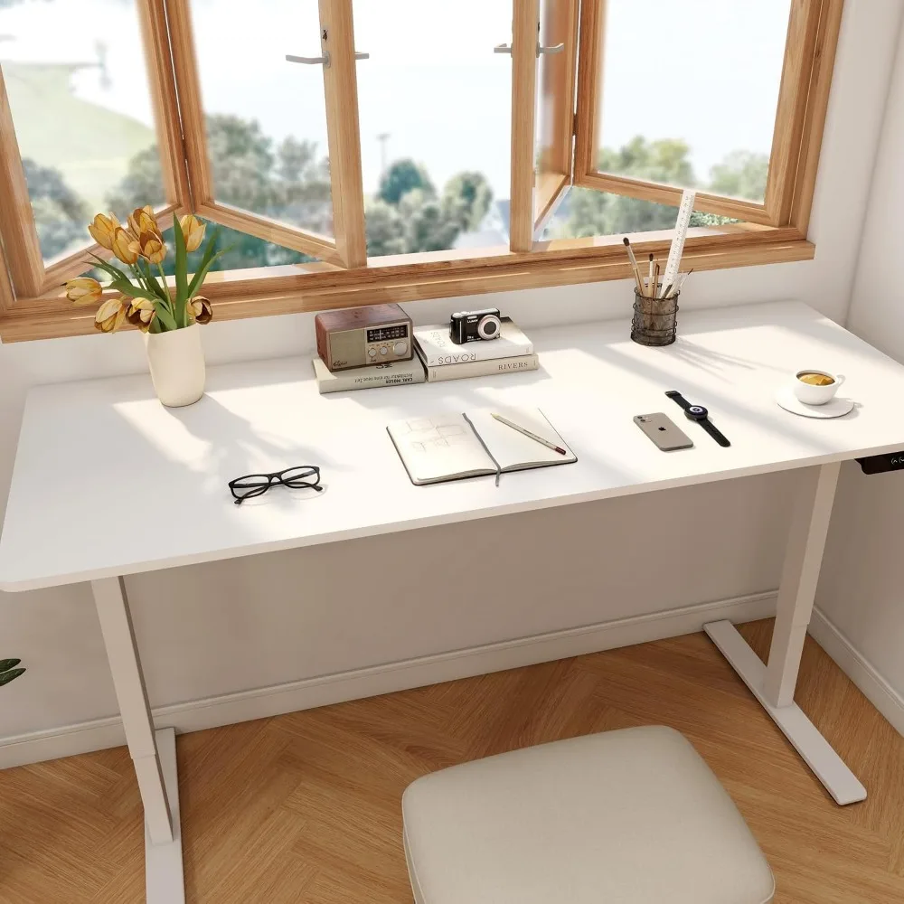 مكتب كهربائي قابل للتعديل من F - مراجعة Desk Setup Dual Monitor وسعره