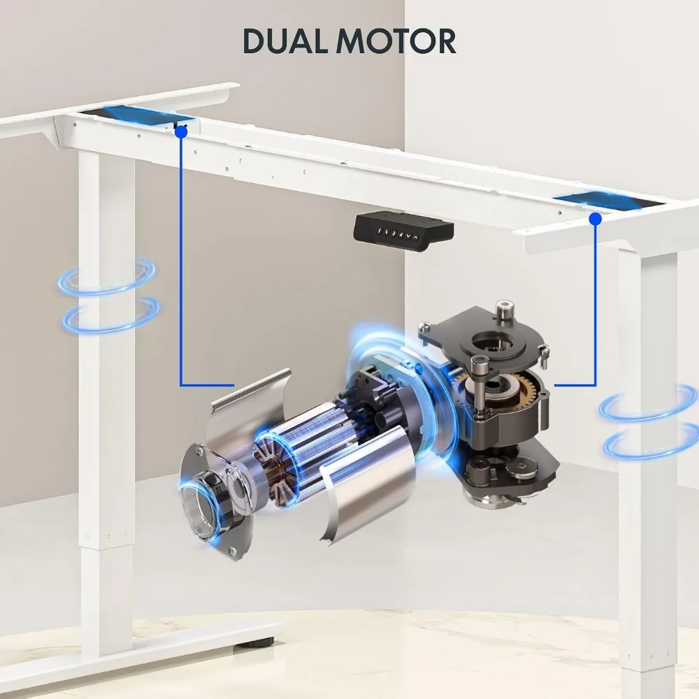 مكتب كهربائي قابل للتعديل من F - مراجعة Desk Setup Dual Monitor وسعره