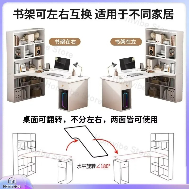 مكتب كمبيوتر على شكل حرف L مع  - مراجعة Desk Setup Dual Monitor وسعره