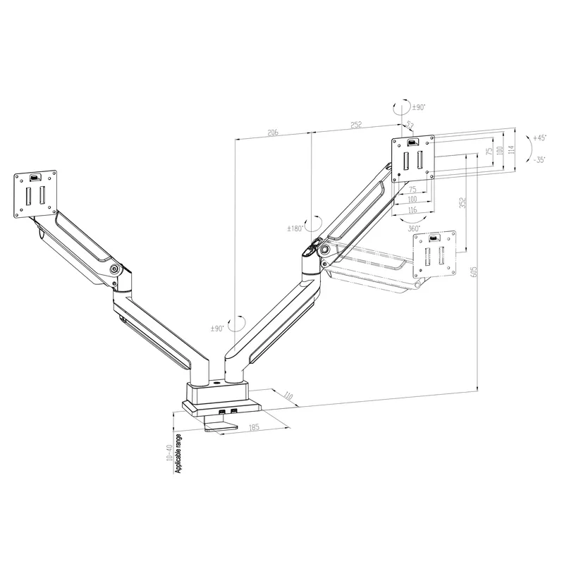 حامل شاشة مزدوج الأذرع قوي الت - مراجعة Desk Setup Dual Monitor وسعره