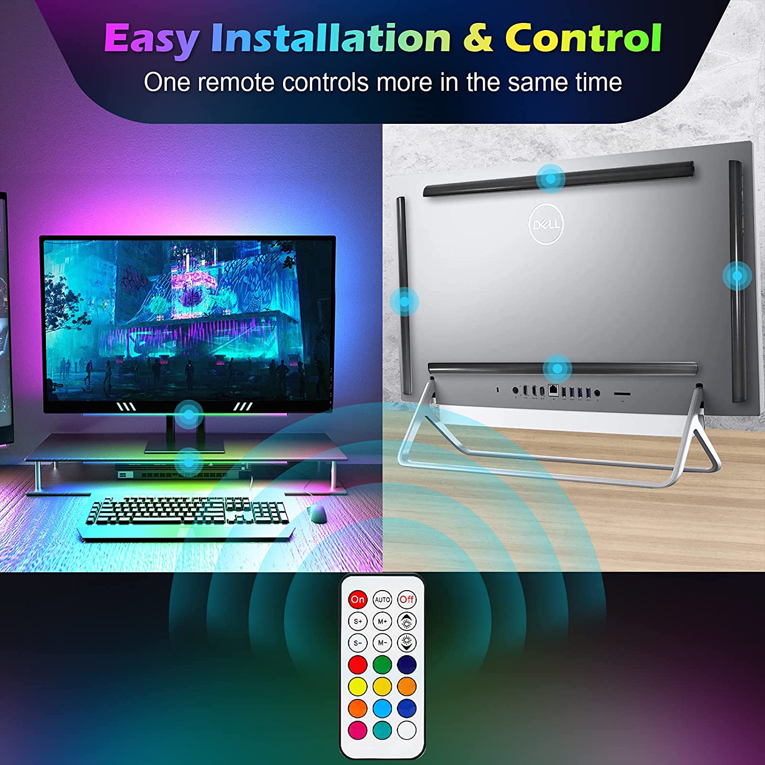 شريط إضاءة تحت الشاشة RGB Drea - مراجعة Desk Setup Rgb وسعره