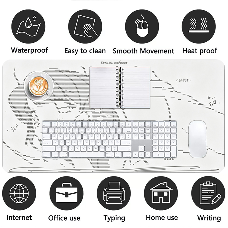 لوحة ماوس جلدية كبيرة بتصميم أ - مراجعة Desk Pad Leather Large وسعره